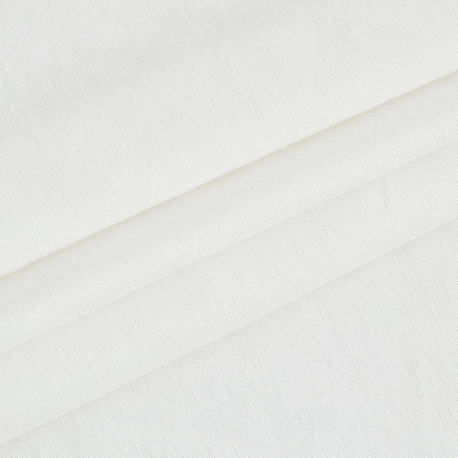 White Pinch Pleated Curtain Panel 34x84x2 for Living Room