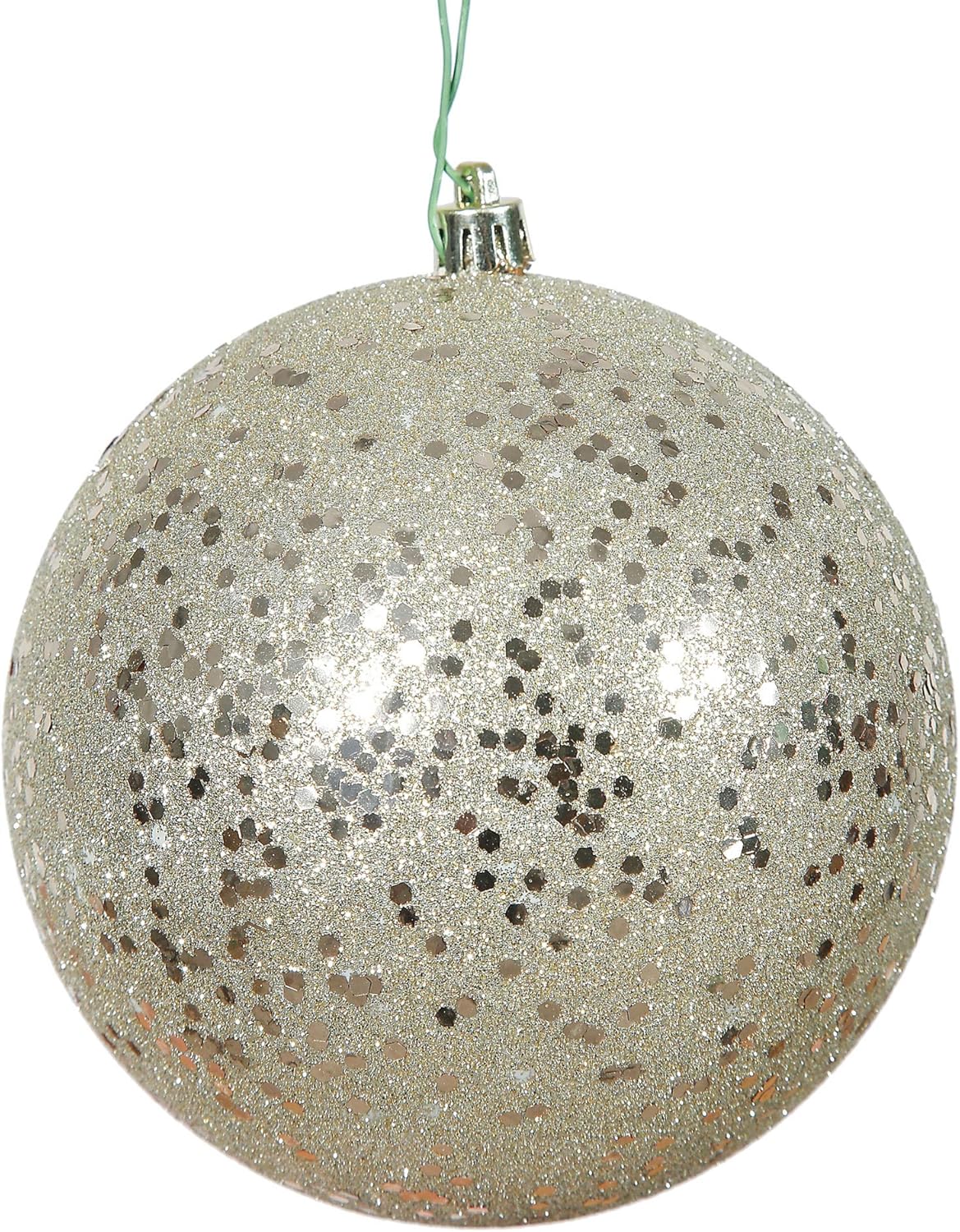 Vickerman 6 Inch Champagne Sequin Ball Ornament