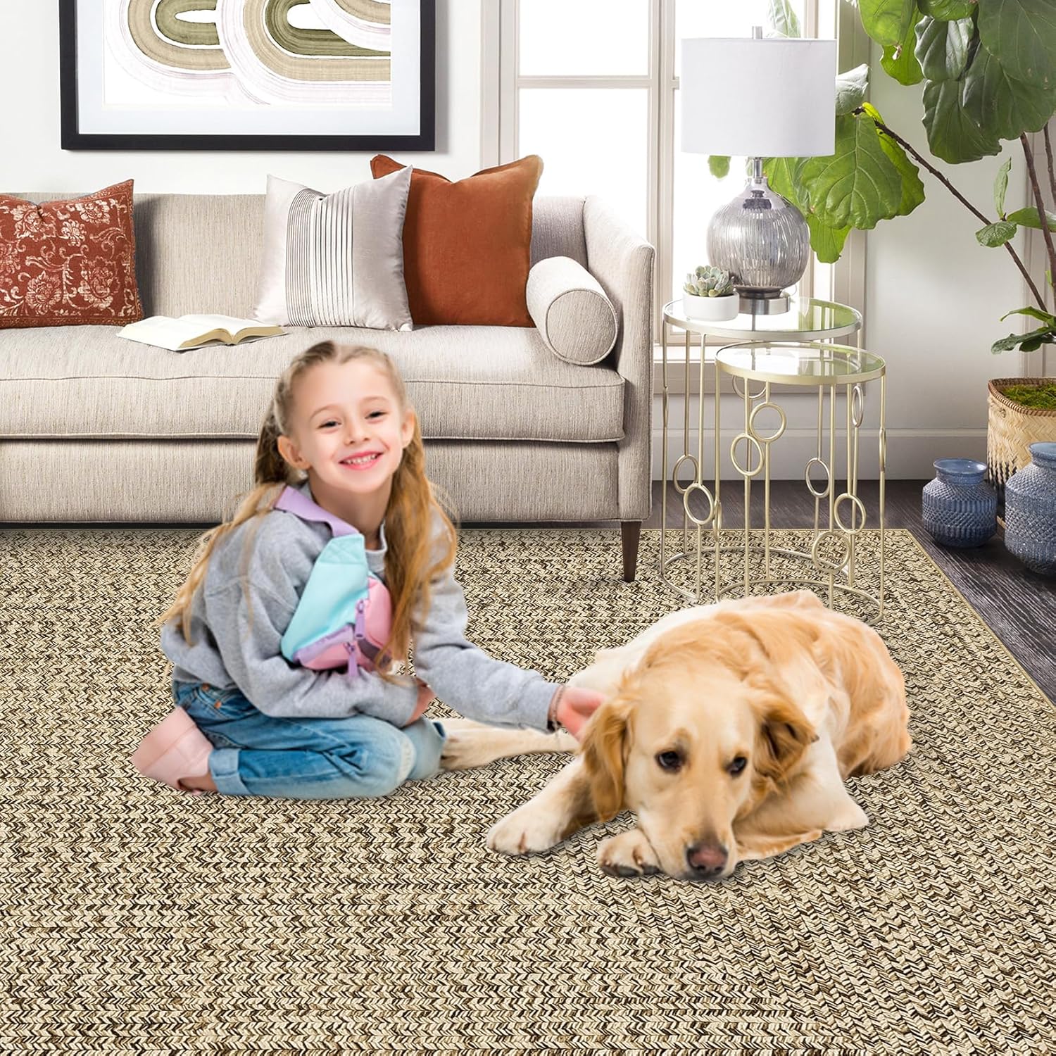 Runner Rug Print Braided Hallway Area Rug 2 x 6