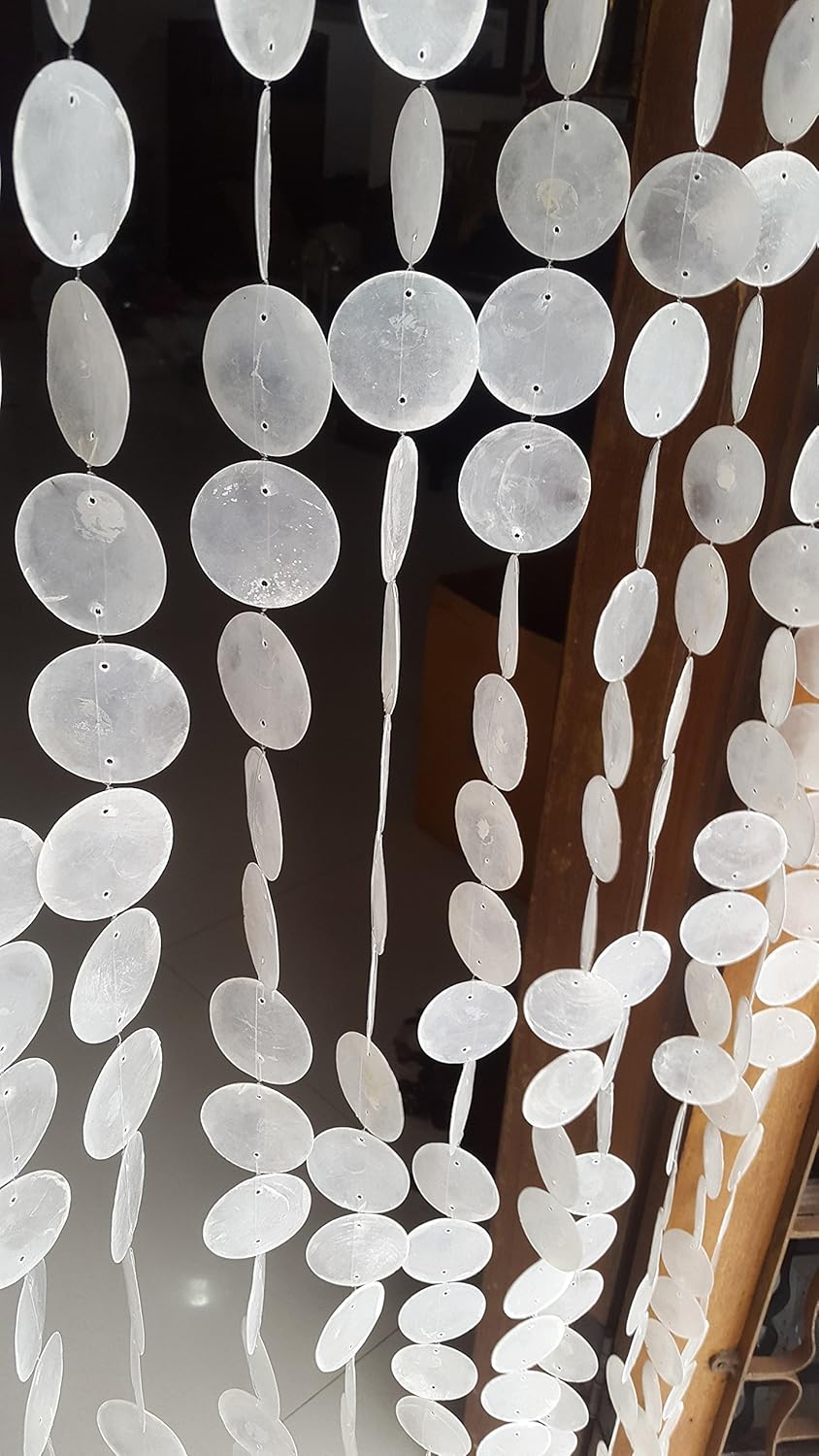 East J Natural Capiz Shell Door Curtain - 10 Strands