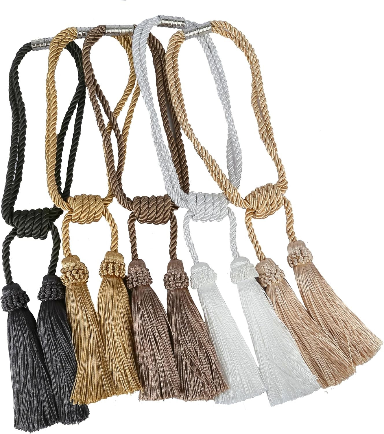 Fenghuangwu Magnetic Curtain Tiebacks 4 Pack