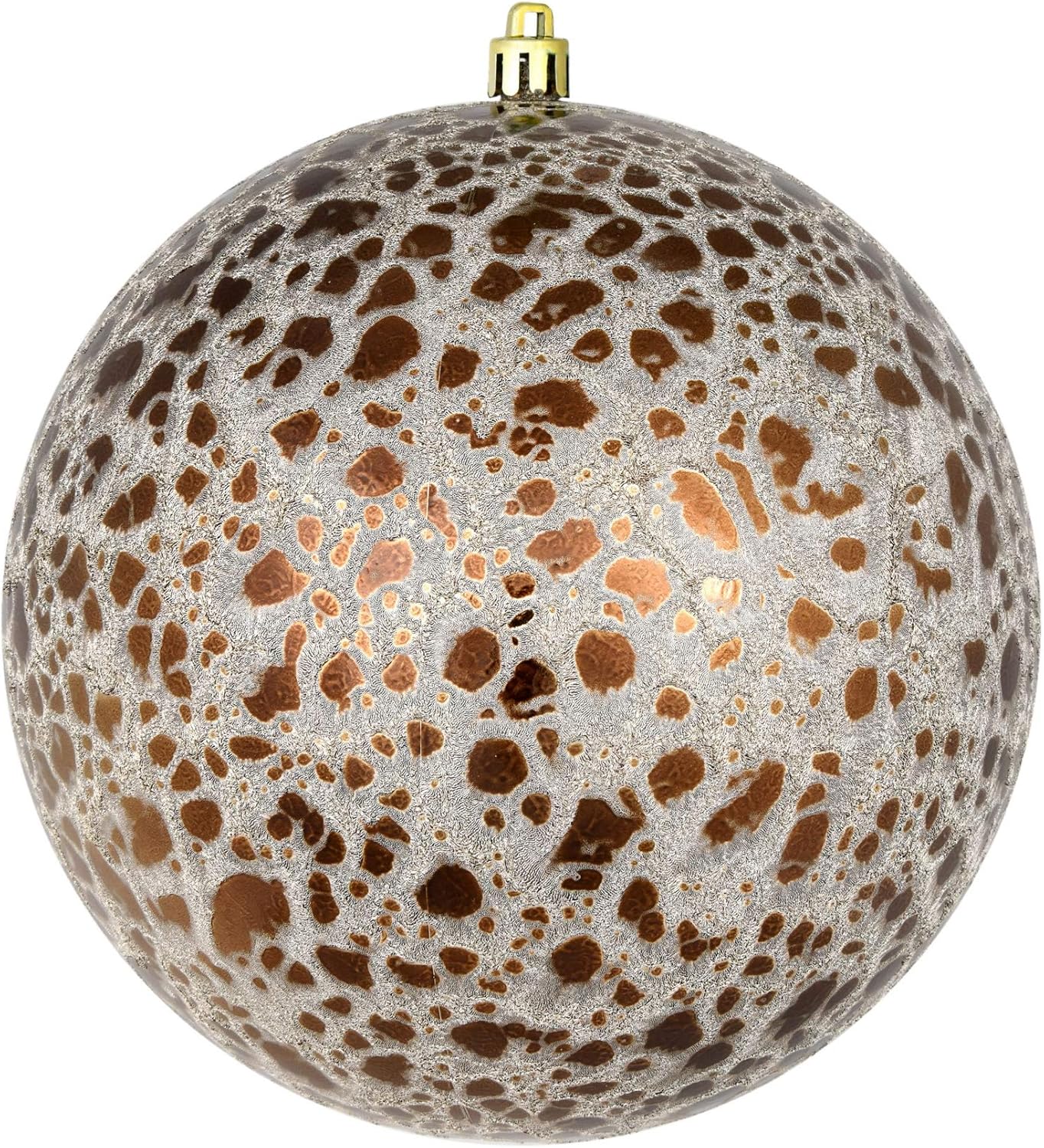 Vickerman 6 Inch Mocha Crackle Ball Ornament 4 Pack