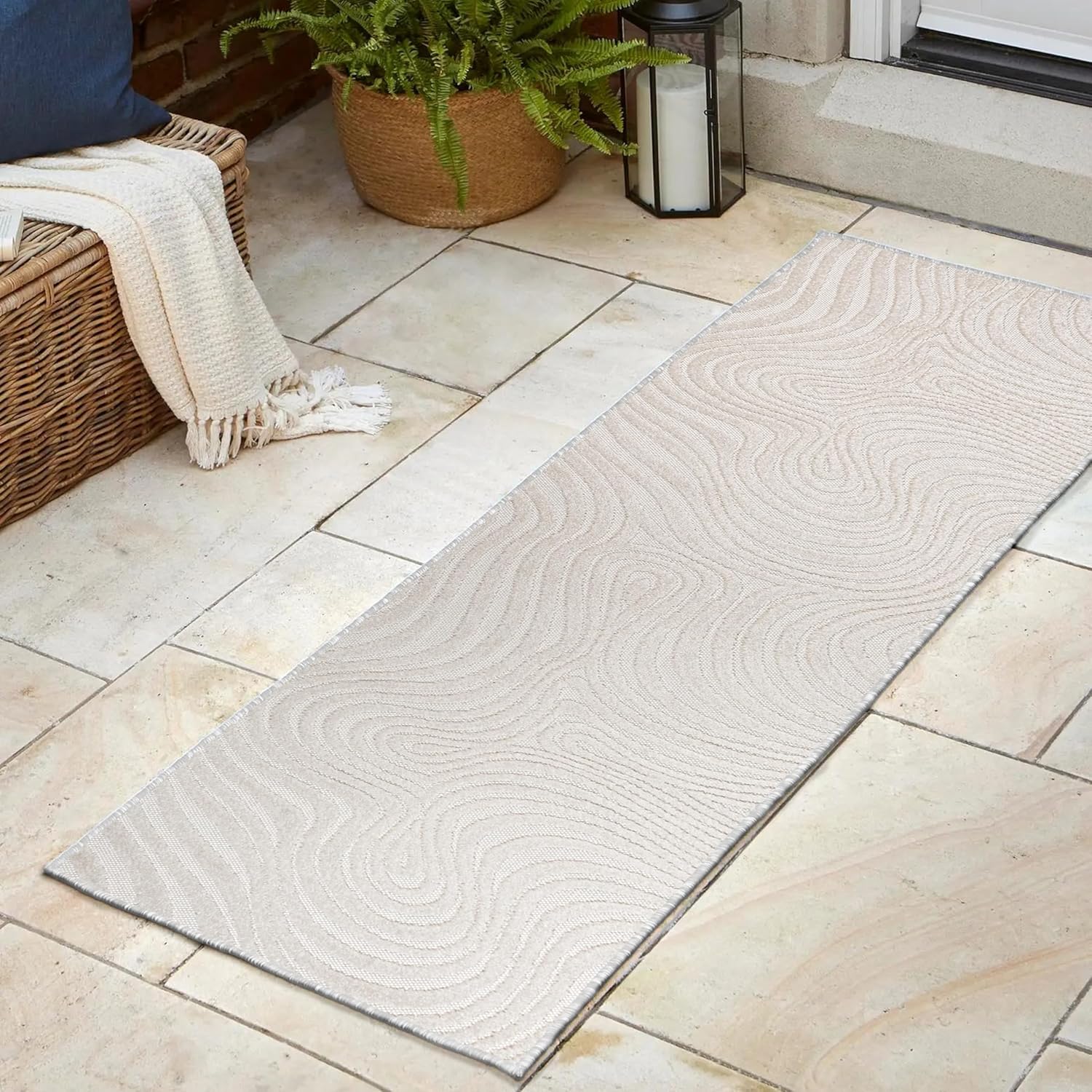 Scn103a-28 Maribo Abstract Striped Runner Rug