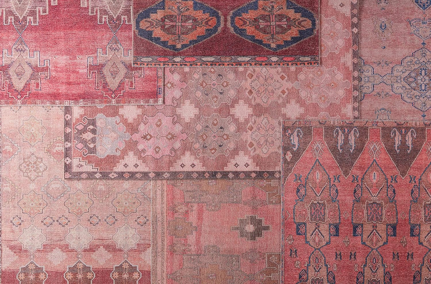 Jaipur Living 2x8 Runner Rug Dark Pink Blue