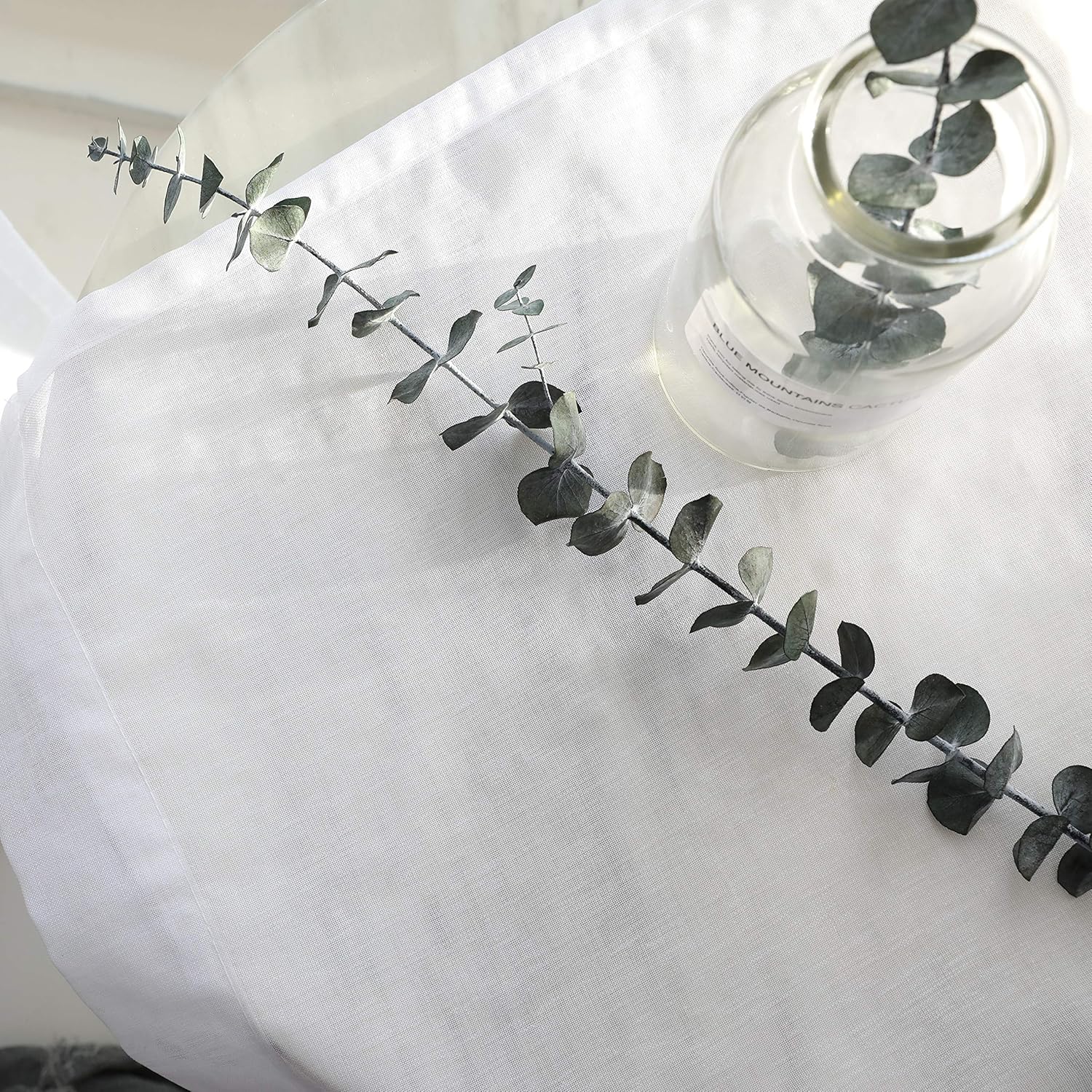 Home Brilliant Sheer Door Curtains 30x40 Inch White Panels with Tieback