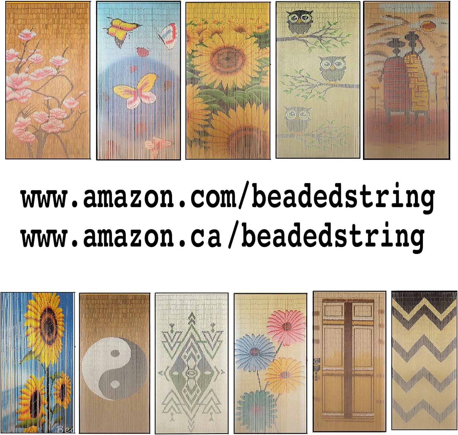 Beaded Curtain 90 Strands Blossom Design