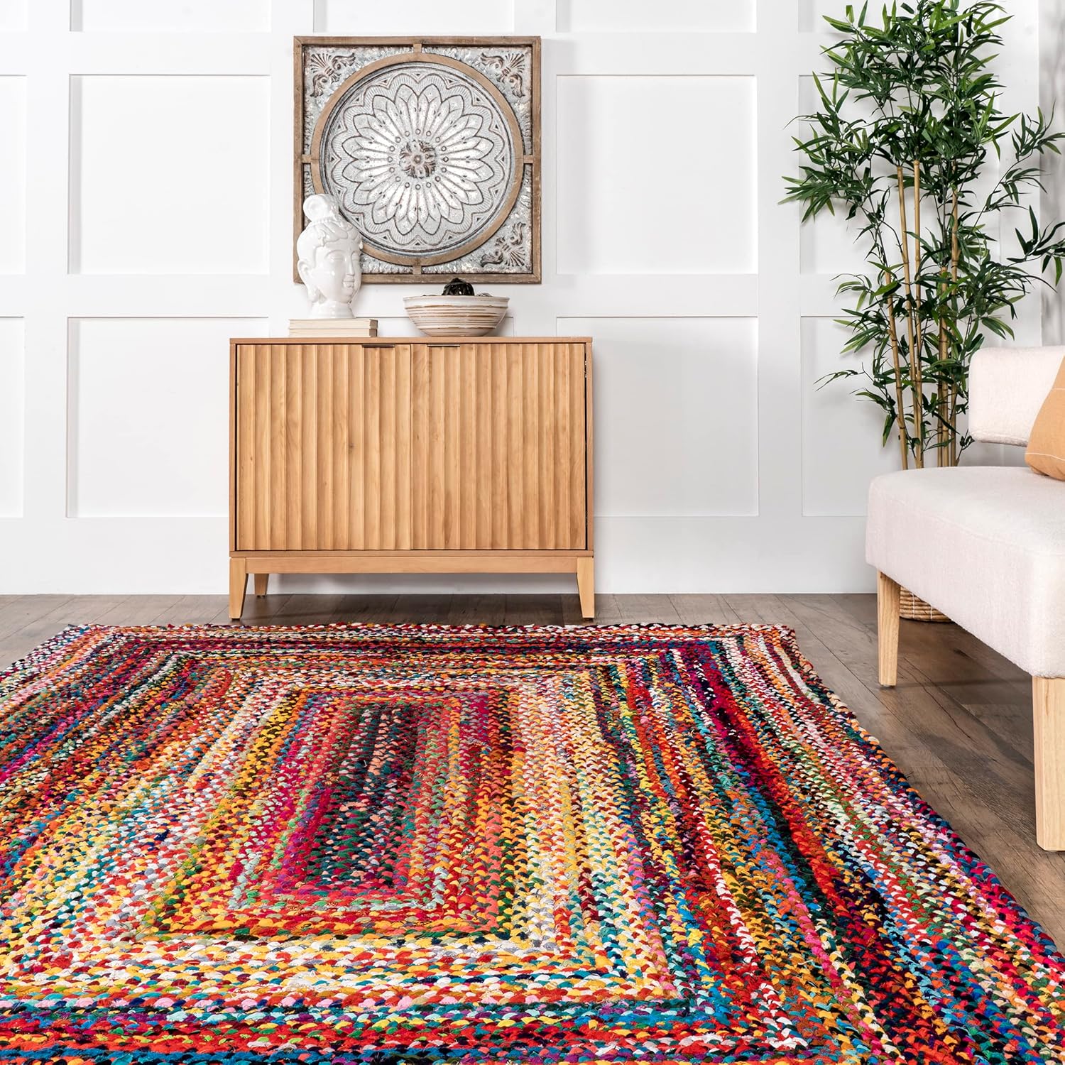 nuLOOM Tammara Bohemian Hand Braided Runner Rug