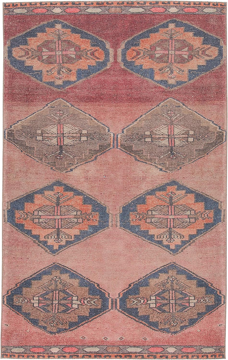 Jaipur Living 2x8 Runner Rug Dark Pink Blue